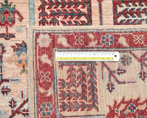 16 Ft Light Brown Aryana Afghan Hand Knotted Veg Dye Wool Runner Rug